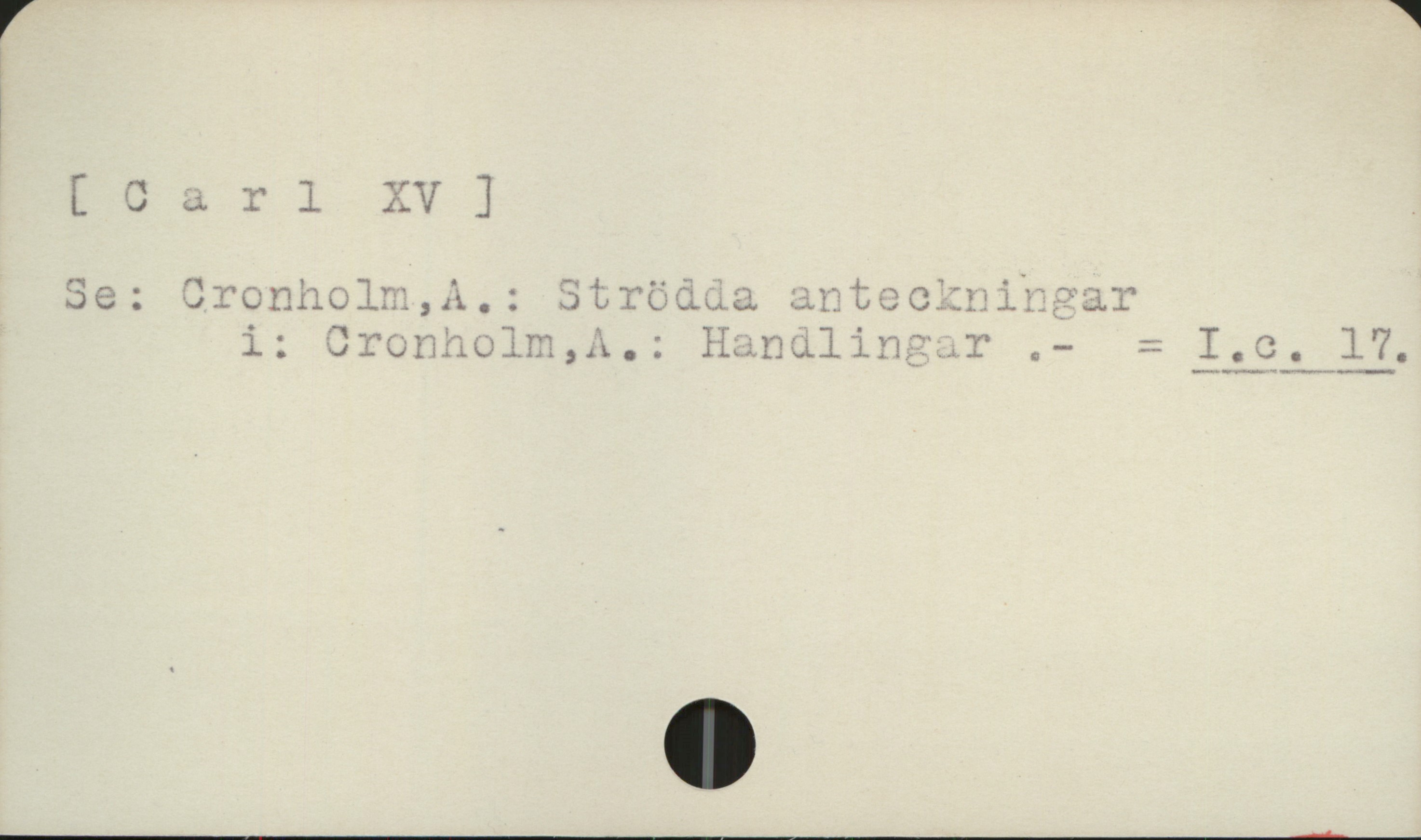  [ Garl XV ] i '
Je: Cronholm,å.: Strödda antocknirrar
i% Sronholm,4&,.: Heonulincz.r .- = I.ec. 17.

