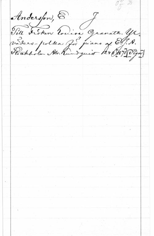 Andersson, E. J. agg j  .