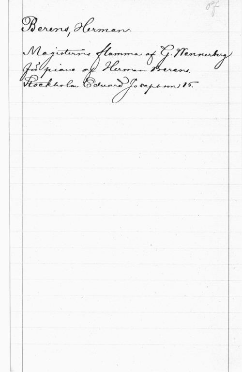 Berens, Hermann Johann WWMW.

m.a m, I  1
j. gm gå 12 MM?

Am Nvalf

I.