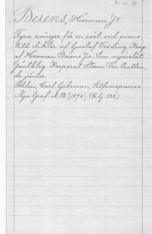 Berens, Gustaf Herman mmyf,

QAWMÅ:  
åéémdéwz LÅMW  .
j . .åypf s 6 s"

I WW 41746?ng