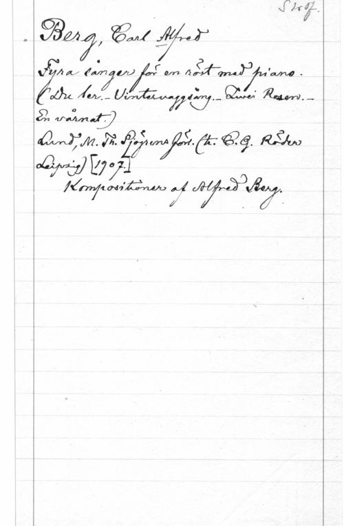 Berg, Carl Alfred fnwdalnw (Warg-mf fm. -
j .