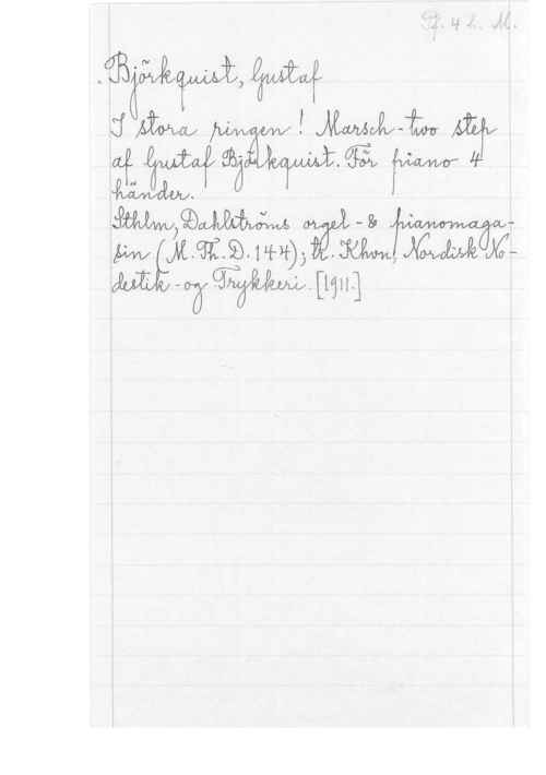 Björkquist, Gustaf Mt  W
åmojåalvhtwän vänt-t K W
M 1131331411; .M,MWM M
. )
" -WWMLWM