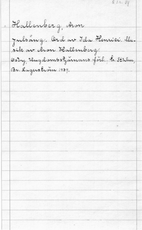 Hallenberg, Aron WUma- --

041,7.,   

03111. iwävvn 1927.