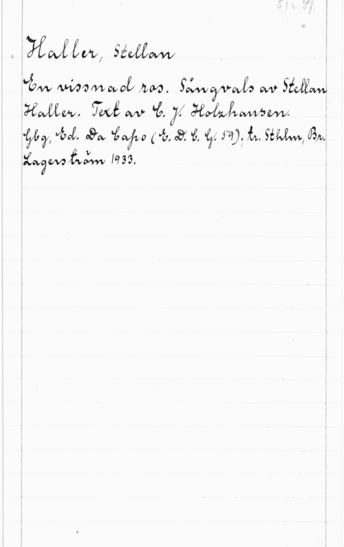 Haller, Stellan GSåvwovw

.Kwaw.  w   Äcklme l
.947, M. en Wo (4,, a e, (f W; h, sim, m
:xwgm 1953.
