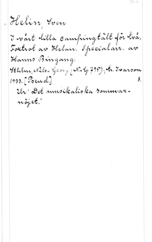 Helin, Sven Mm] :wa

U vvs-vt wow G M w 

:MW-å ovv  w

wmww., gwmw.9.;wy :www

lawlf-gaawam i,
wv"   ÖWMawååvffl