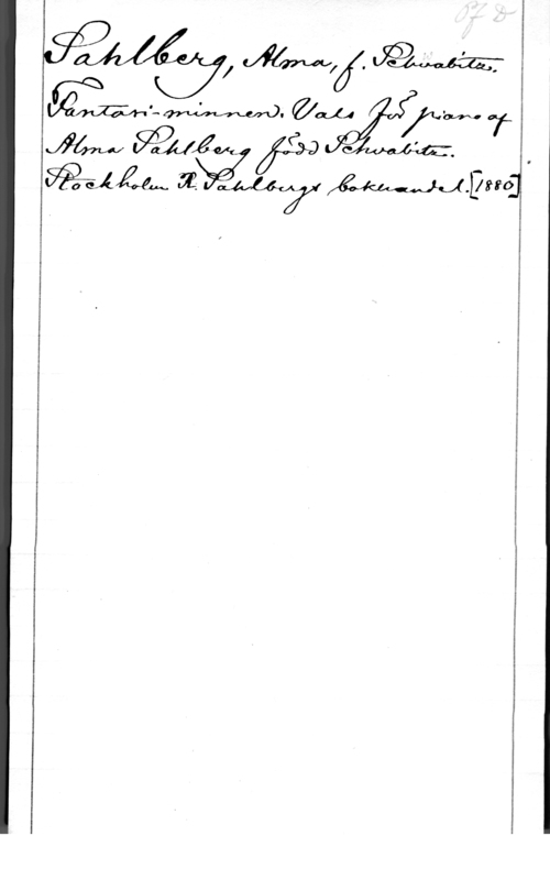 Sahlberg, Alma Emilia Maria, f. Schwabitz 