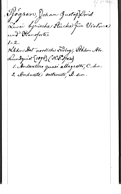 Sjögren, Johan Gustaf Emil 1-2,. F
:MMMMW-w! , Mmm. f
:Maya (M 

i AJnmfä-mwfddywwjam. I
 z (Almunia: .po-41mm; Jam.