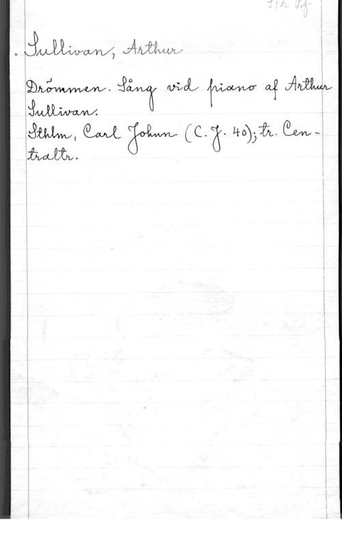 Sullivan, Arthur Seymour iWamw. :90M,  agAm
 w  u ufo " - "f