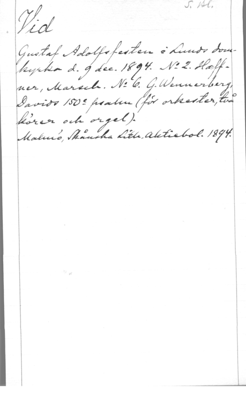 Haeffner, Johann Christian Friedrich & Wennerberg, Gunnar 