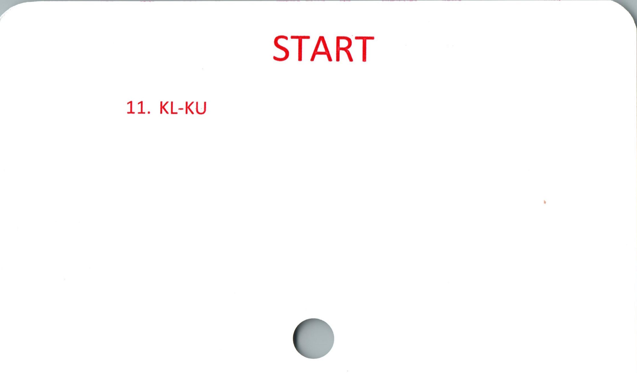 START START

﻿11. KL-KU