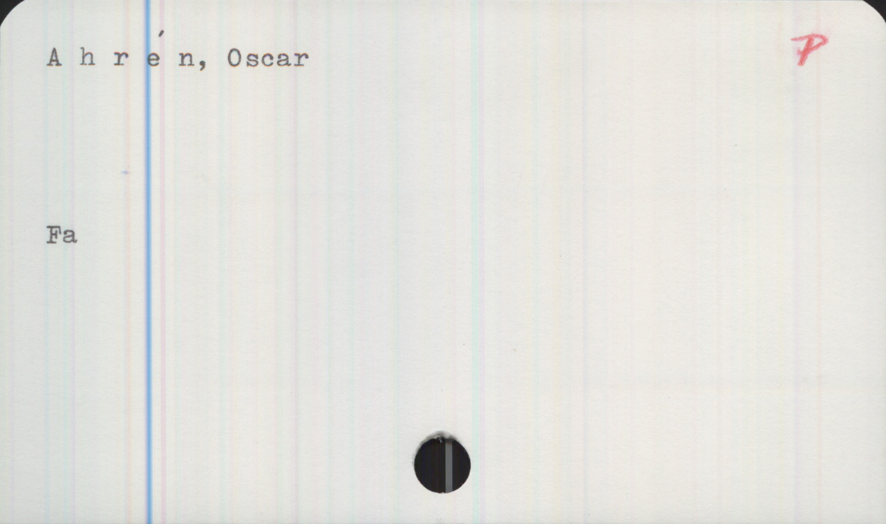 Ahrén, Oscar Ahrén, Oscar

Fa