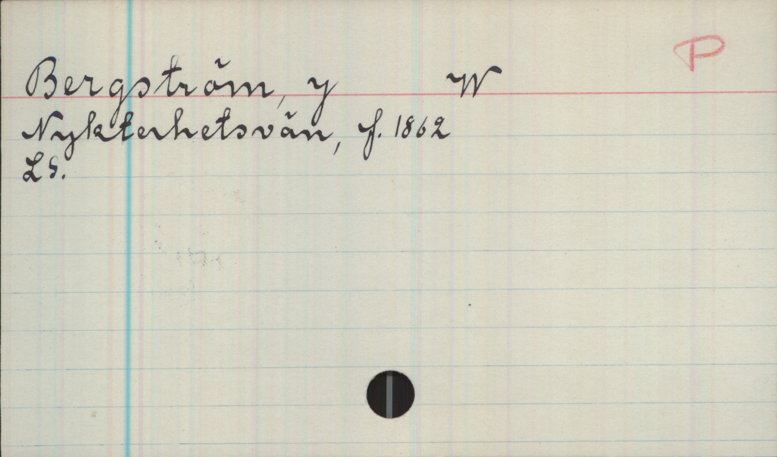 Bergström, J. W. (1862-) Bergström, J. W. 

Nykterhetsvän, f. 1862

LS