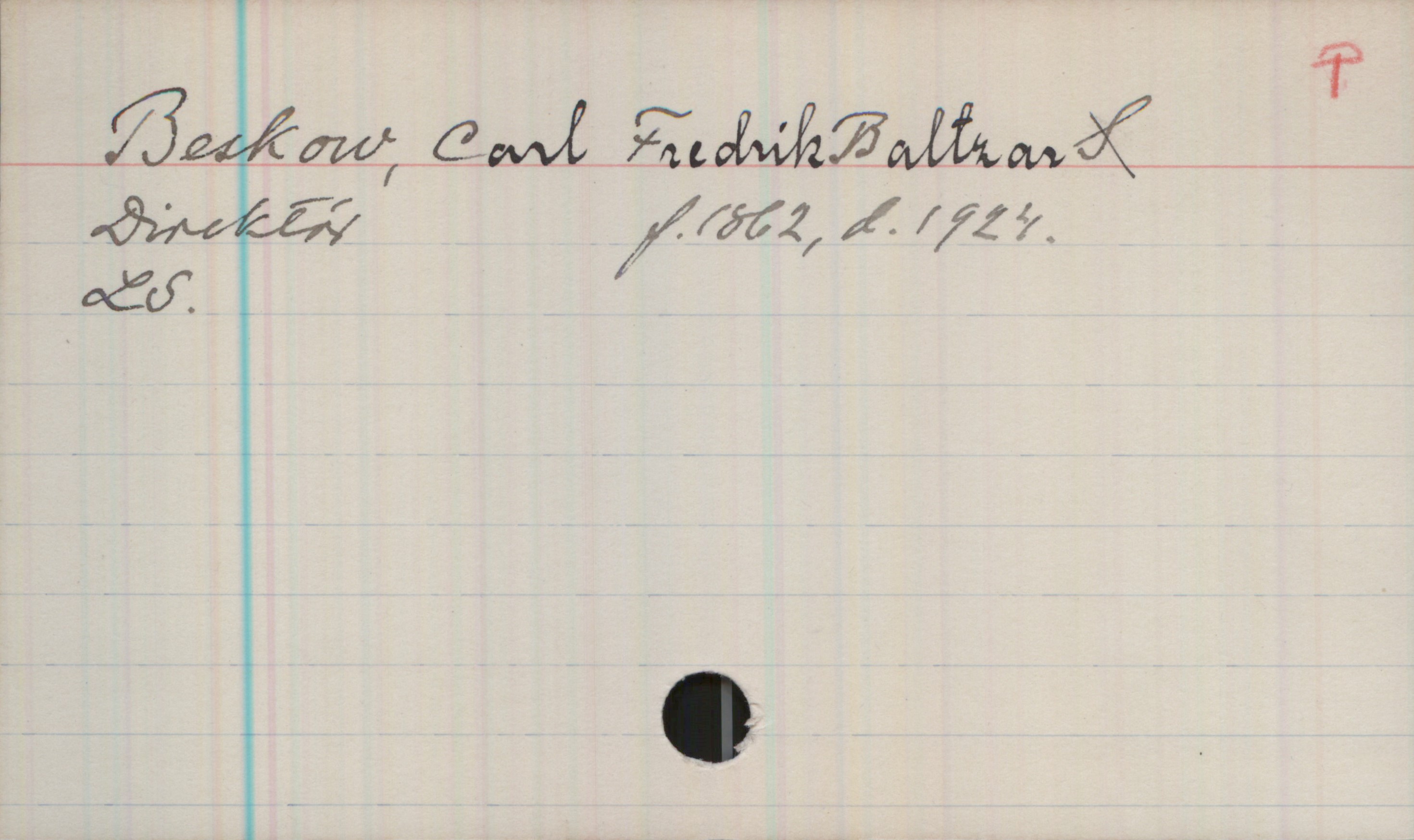 Beskow, Carl Fredrik Baltran (1862-1924) Beskow, Carl Fredrik Baltran

Direktör  f. 1862, d. 1924

LS