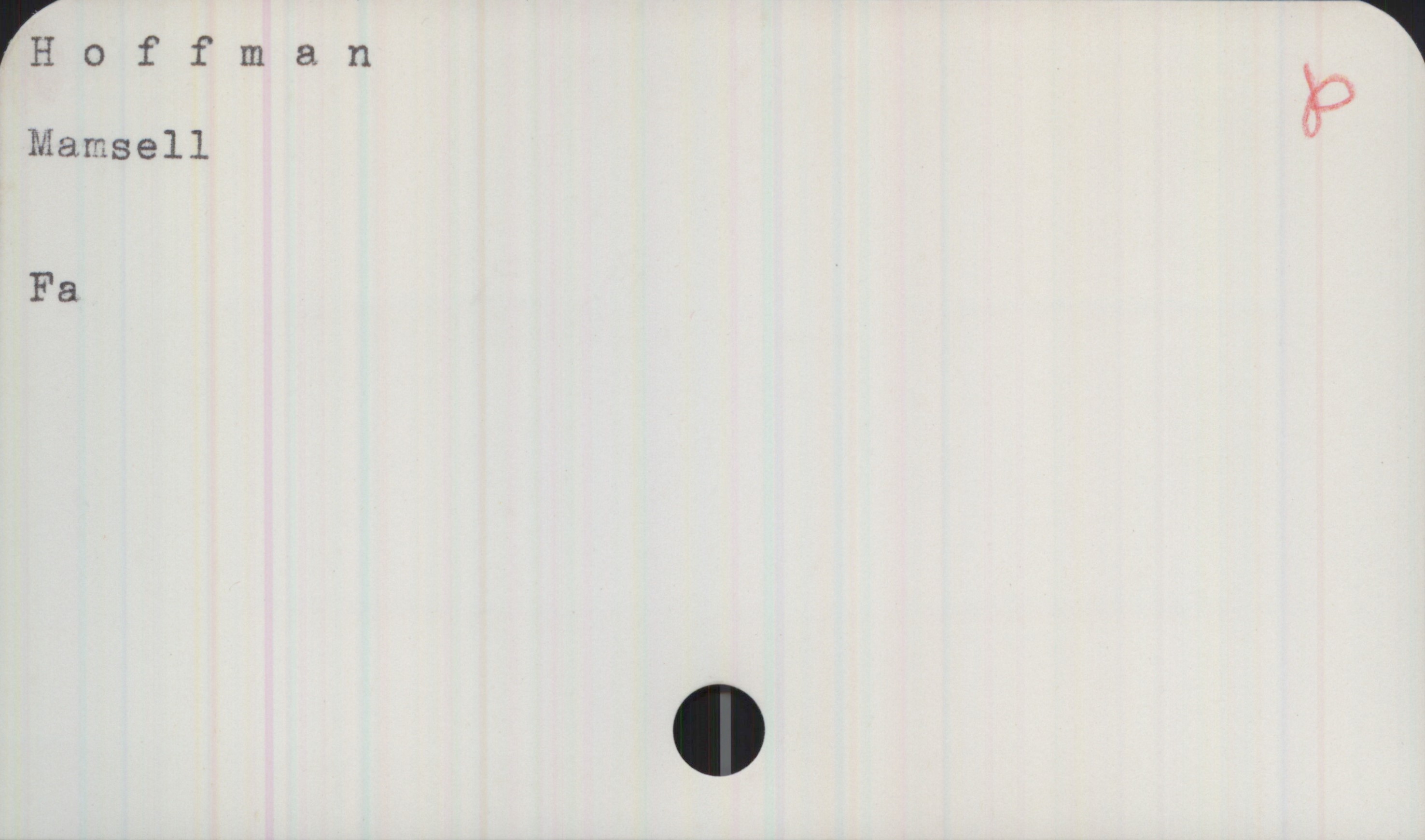 Hoffman Hoffman
Mamsell
Fa