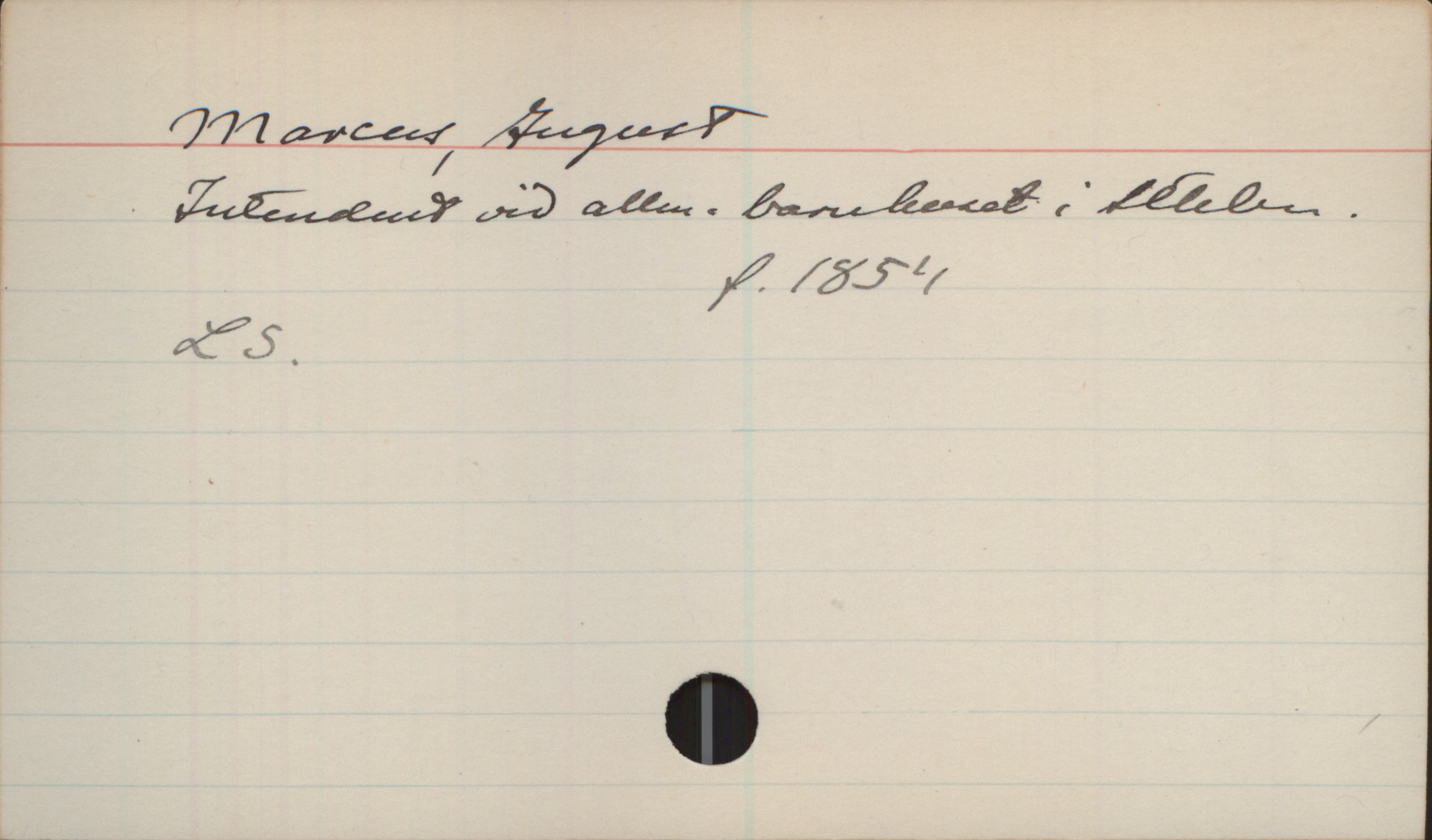 Marcus, August (1854-) Marcus, August
Intendent vid allm. barnhuset i Sthlm.
f.1854
LS.