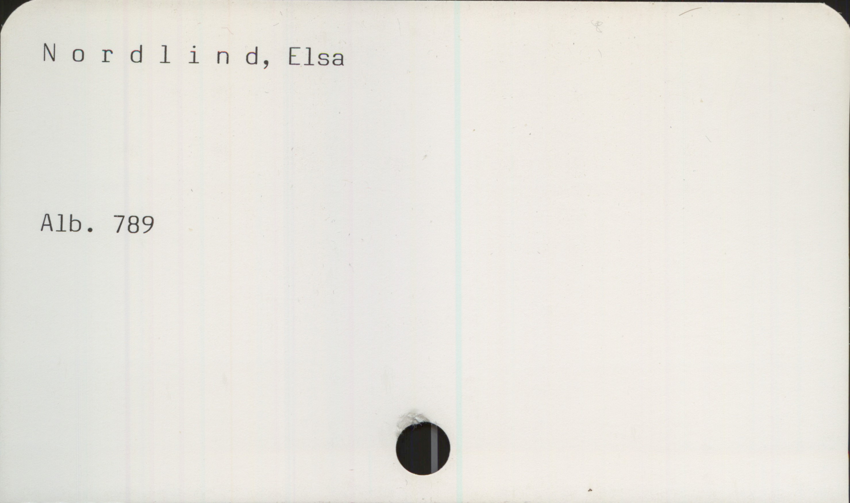 Nordlind, Elsa Nordlind, Elsa
Alb. 789