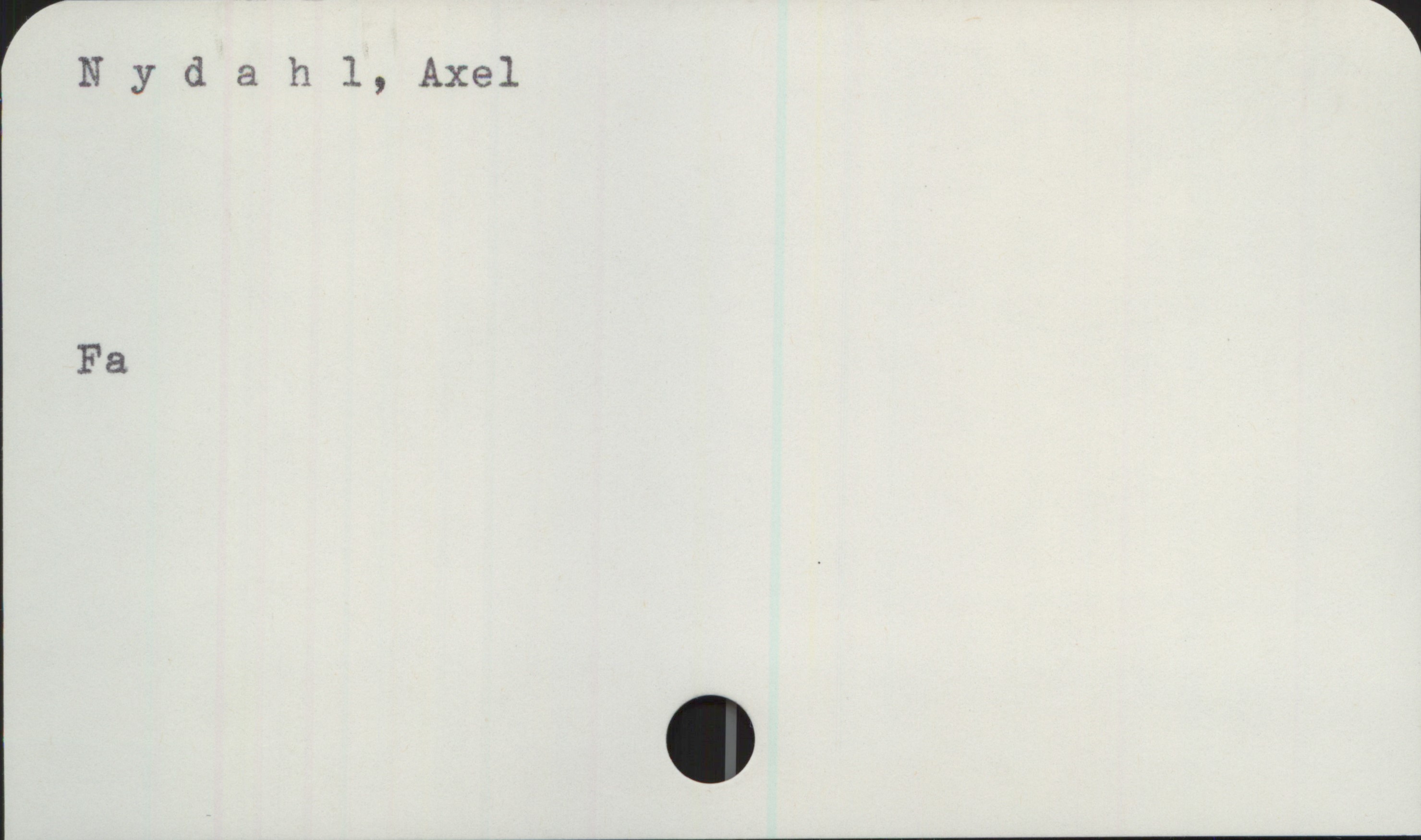  Nydahl,Axel *
Fa

