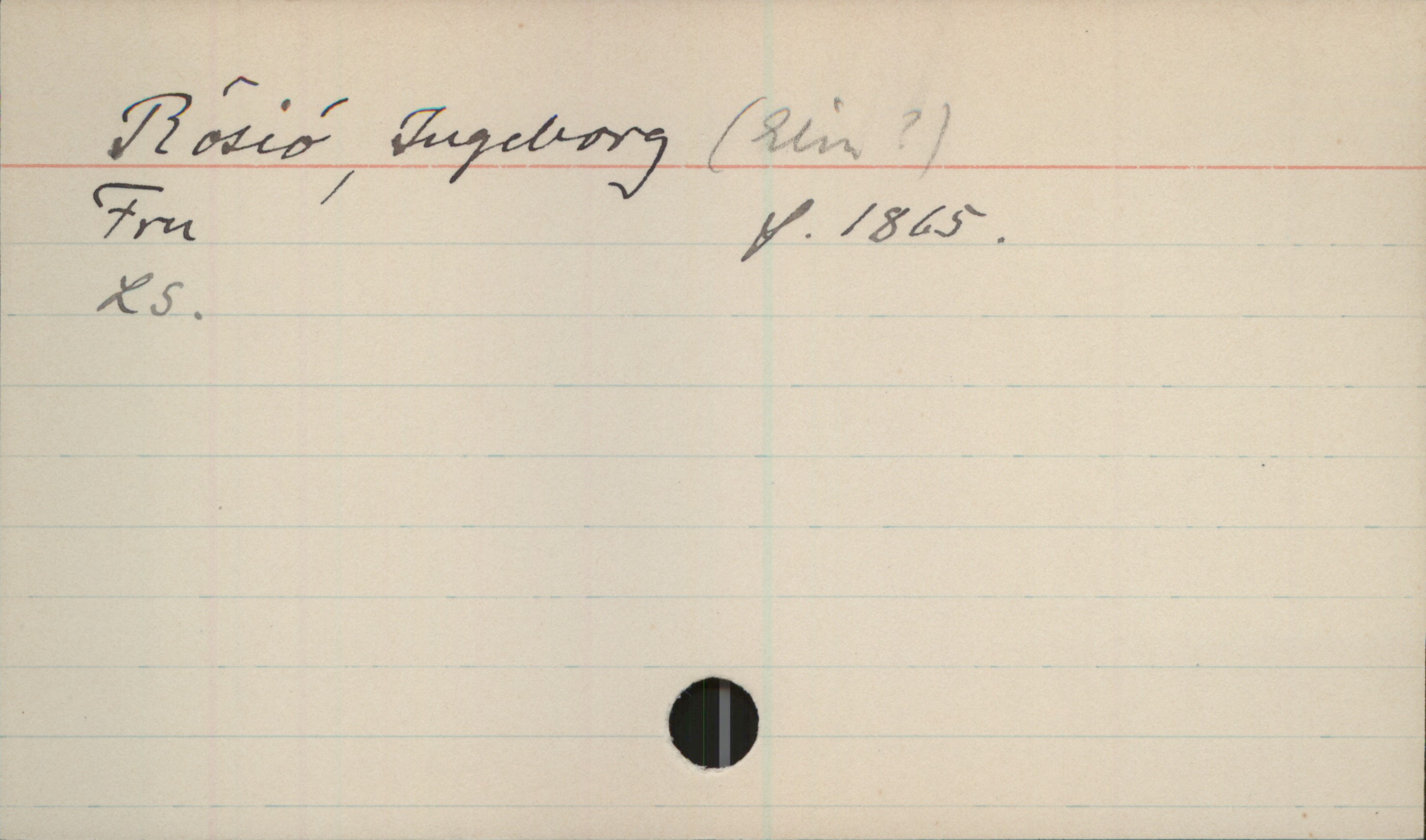 Rösiö, Ingeborg. 1865- Rösiö, Ingeborg (Elin?)
Fru f. 1865.
LS.