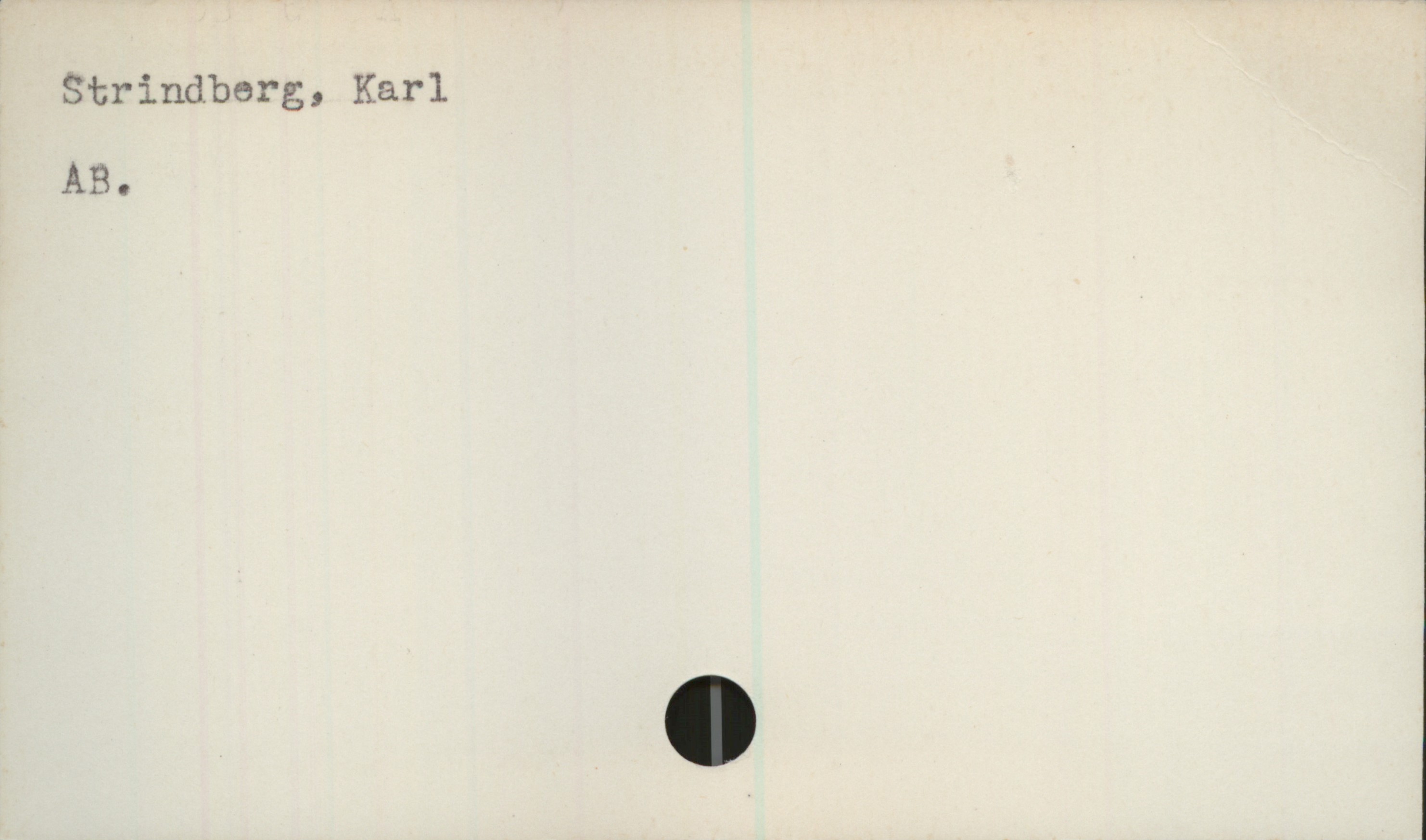 Strindberg, Karl Strindberg, Karl
AB.