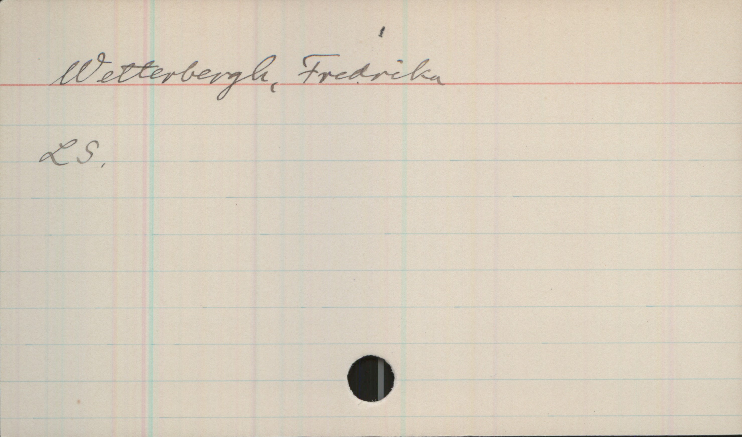 Wetterbergh, Fredrik Wetterbergh, Fredrik
LS.