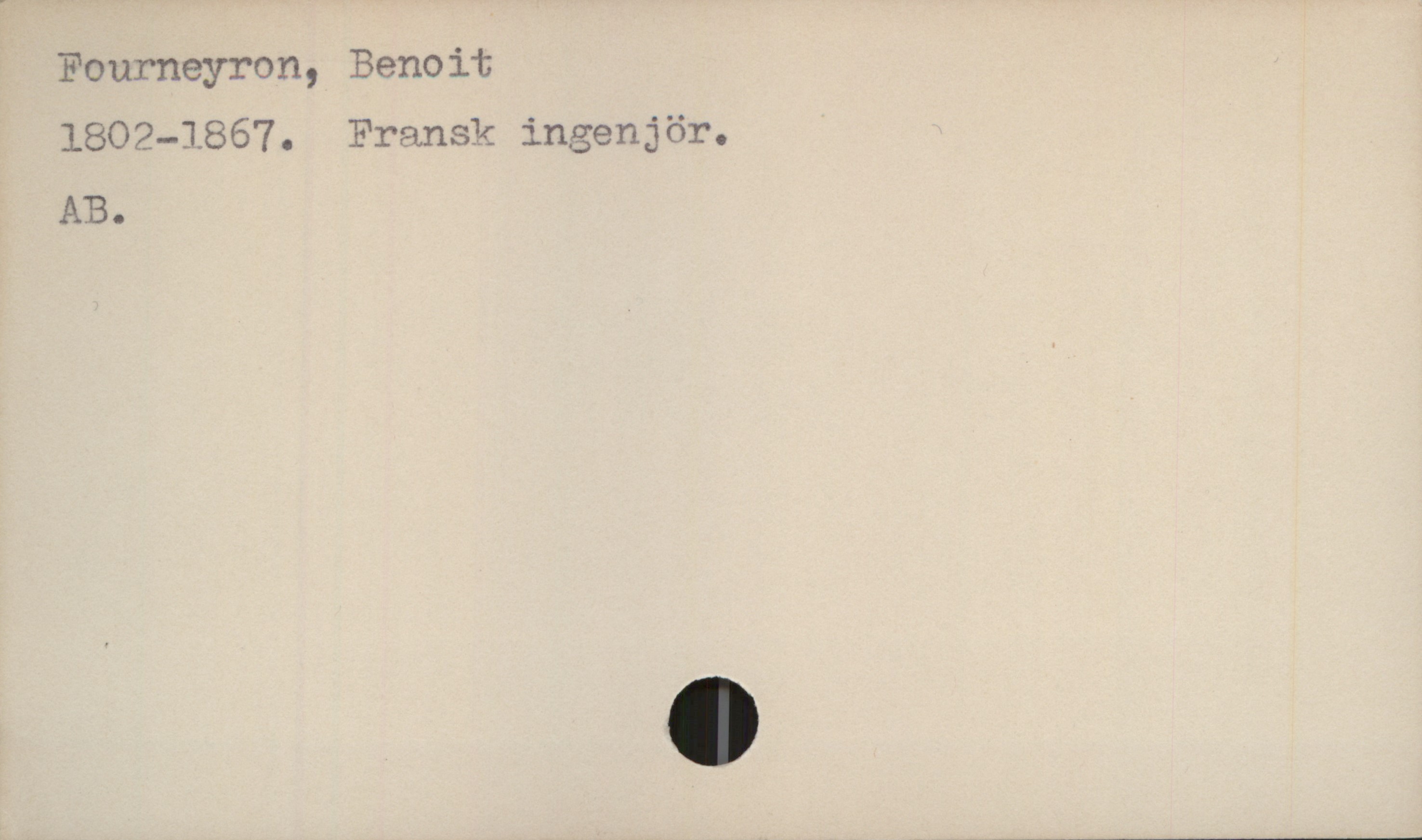 Fourneyron, Benoit. 1802-1867 Fourneyron, Benoit

1802 - 1867. Fransk ingenjör.
AB.