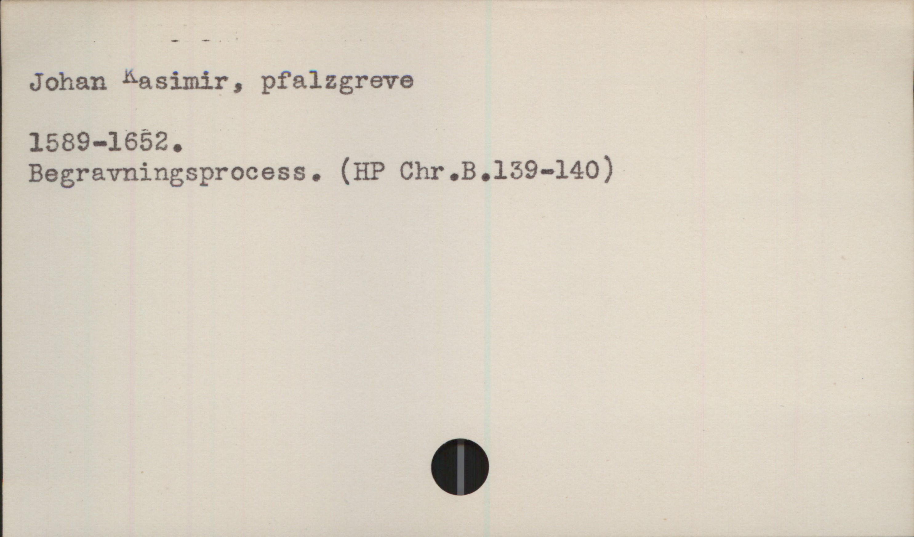  Johan hasimir , pfalzgreve *
1589-1652.
Begravningsprocess. (HP Chr.B.159-140)

