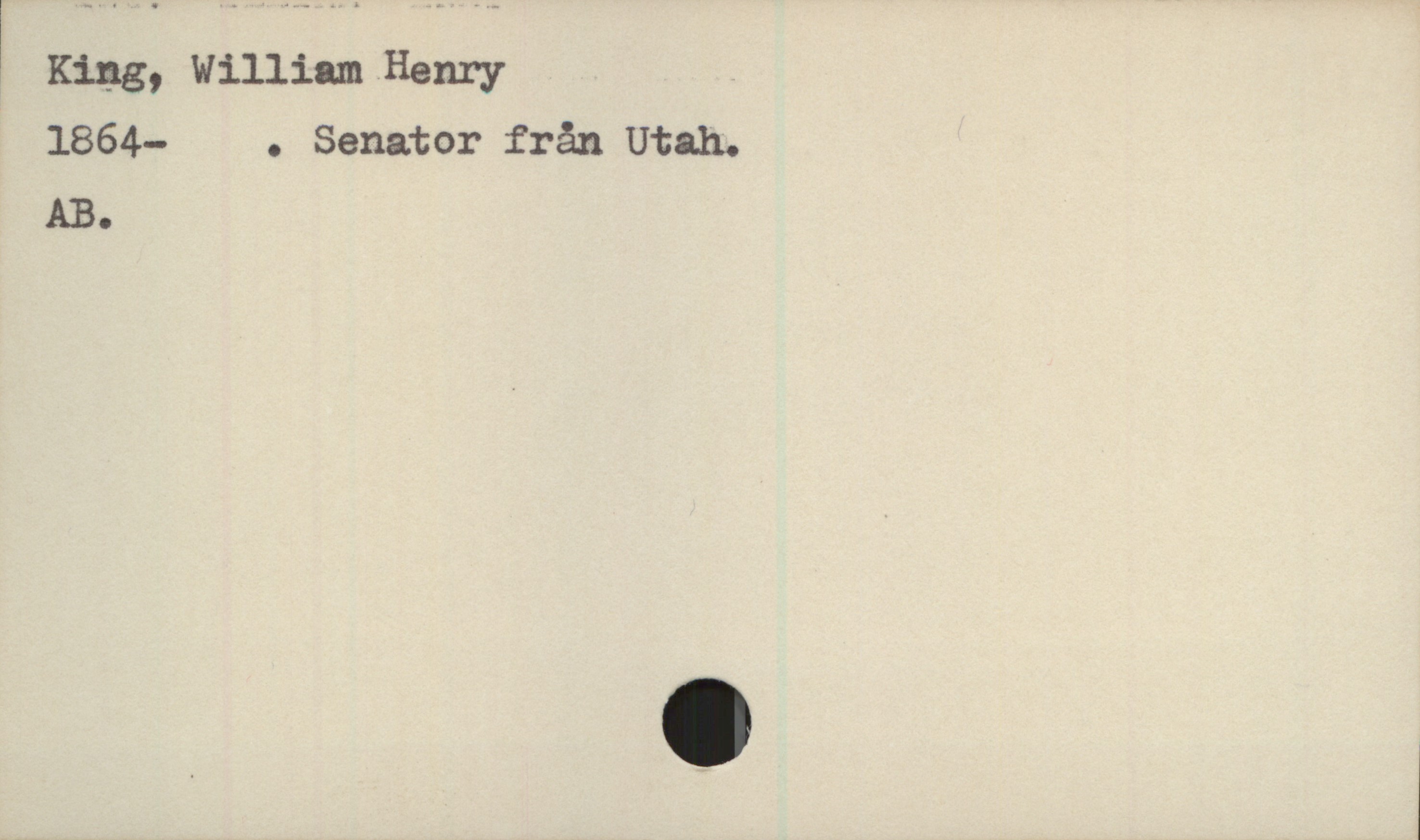  ' ng, William Henry
1864- . Senator från Utah.
AB.

