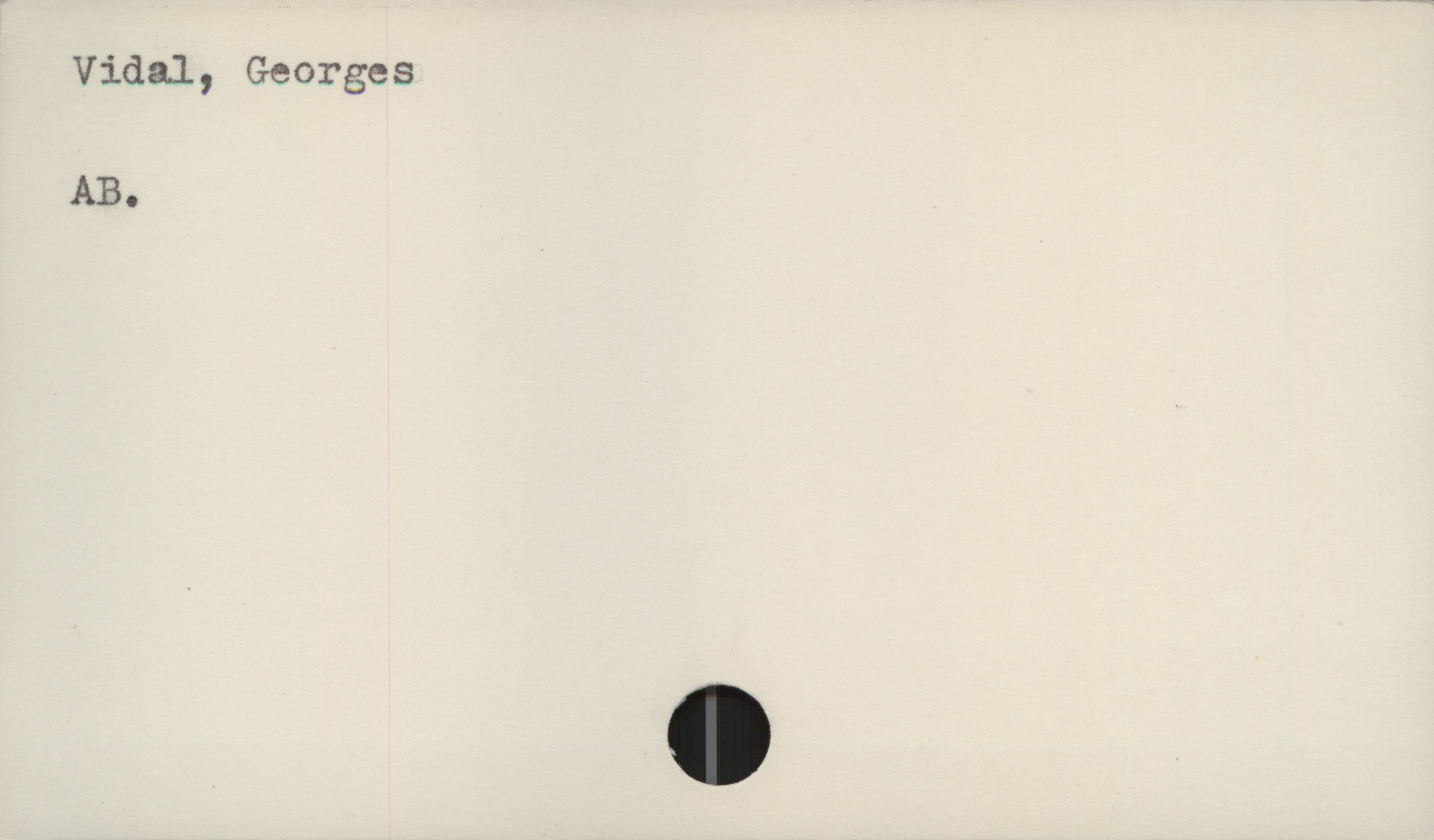  Vidal, Georges
AB.

