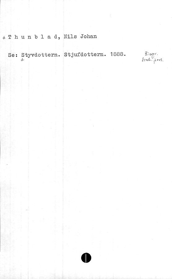  ﻿Thunblad, Kils Johan
Ses Styvdottern. Stjufdottern. 1888.
4-
?:T'