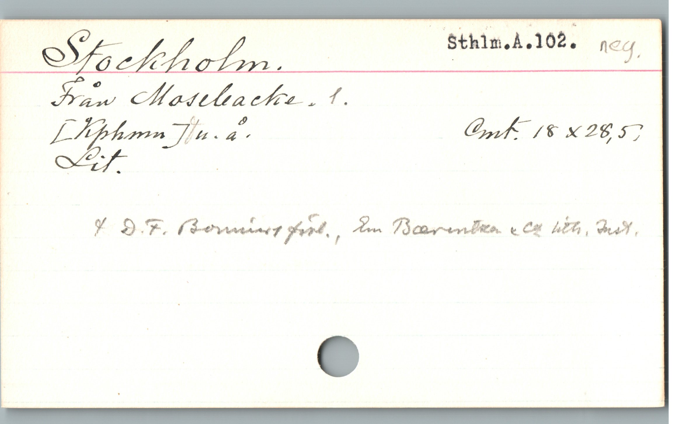  Es 77 i2 — Sthlm.A.102. qey o
LA m n s a GK 18 x2857 |
F V DE Freveatueg frrl, , n Tsarenlen CnM a,
