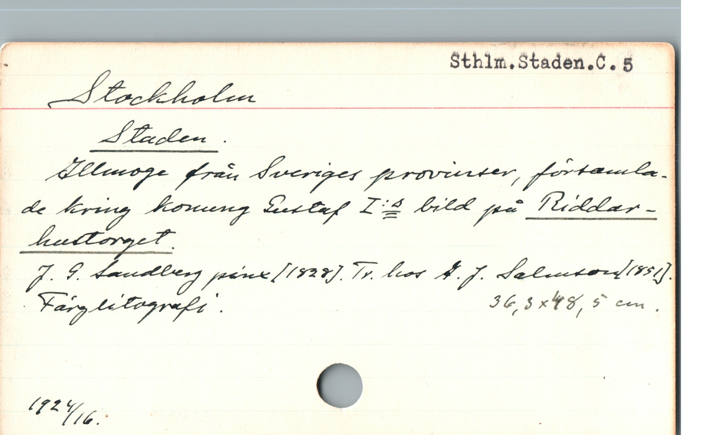  l | | Sthlm.Staden.C. 8 -
! / ?%M.//”?/ Z lor // /sz(/
