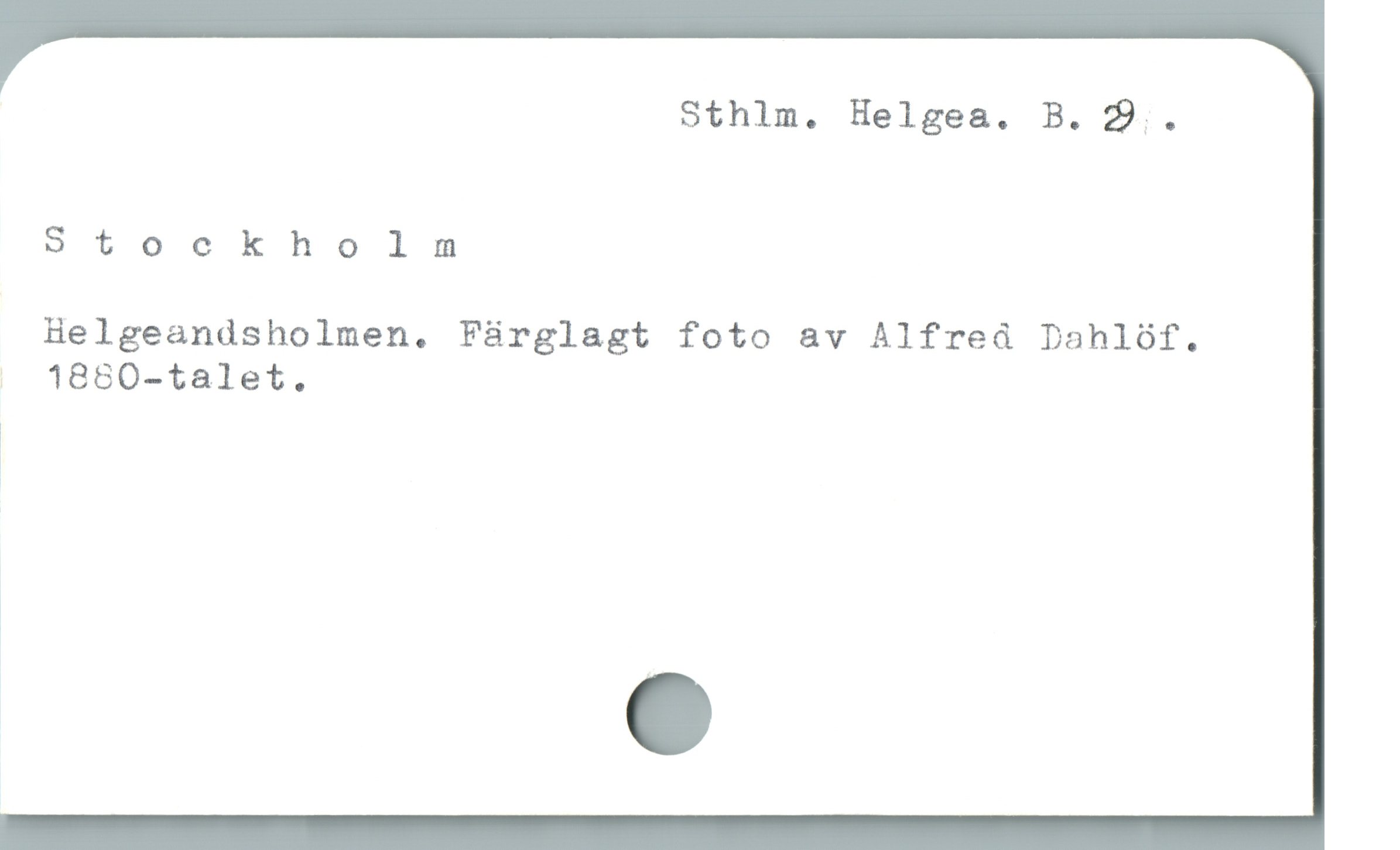  Sthim. Helgea. B. I..
Stockholm
Helgeandsholmen. Fürglagt foto av Alfreà Dahlóf.
| 1880-talet.
|
|
|
