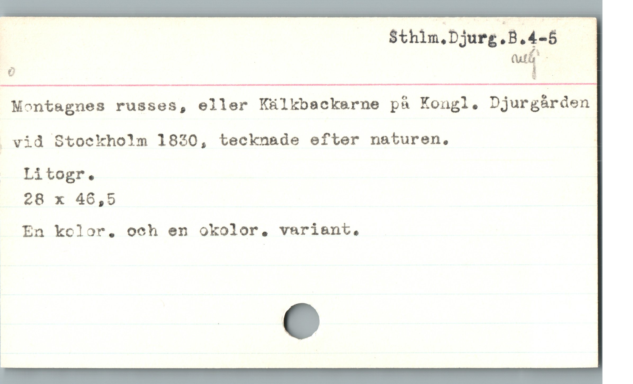  — $thim.Djurg.B.4-6 — —
; Mï'
!; "
Montagnes russes, eller Külkbackerne på Kougl. Djurgården
vid Stockholm 1820, tecknade efter naturen, |
28 x 46,5
En kclor. och en okolor, varisnt,
