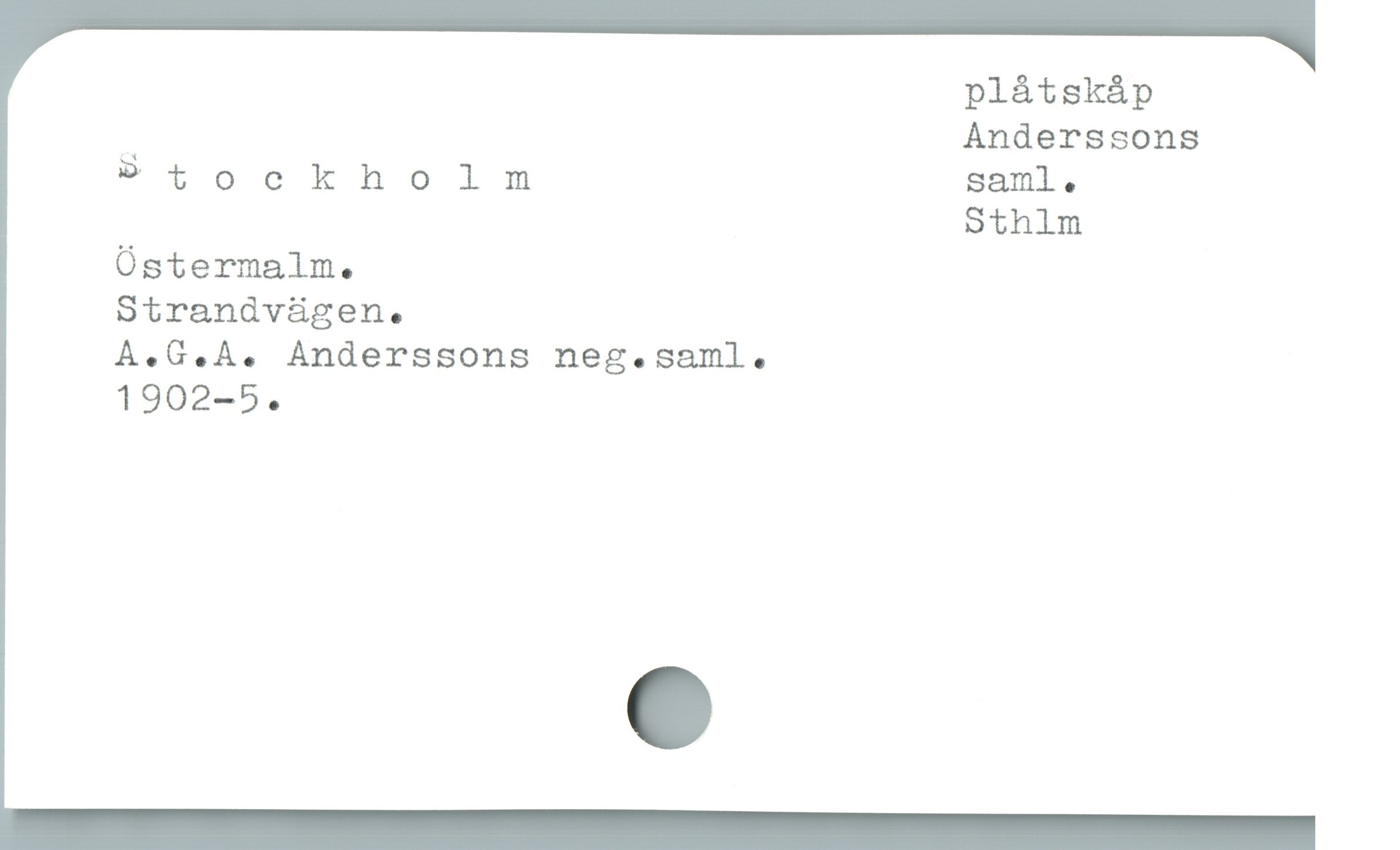  plåtskåp
Anderssons
2 tockholm saml .
Sthlm
Östermalm.
Strandvügen,.
A.G.À. Ànderssons neg.saml,.
