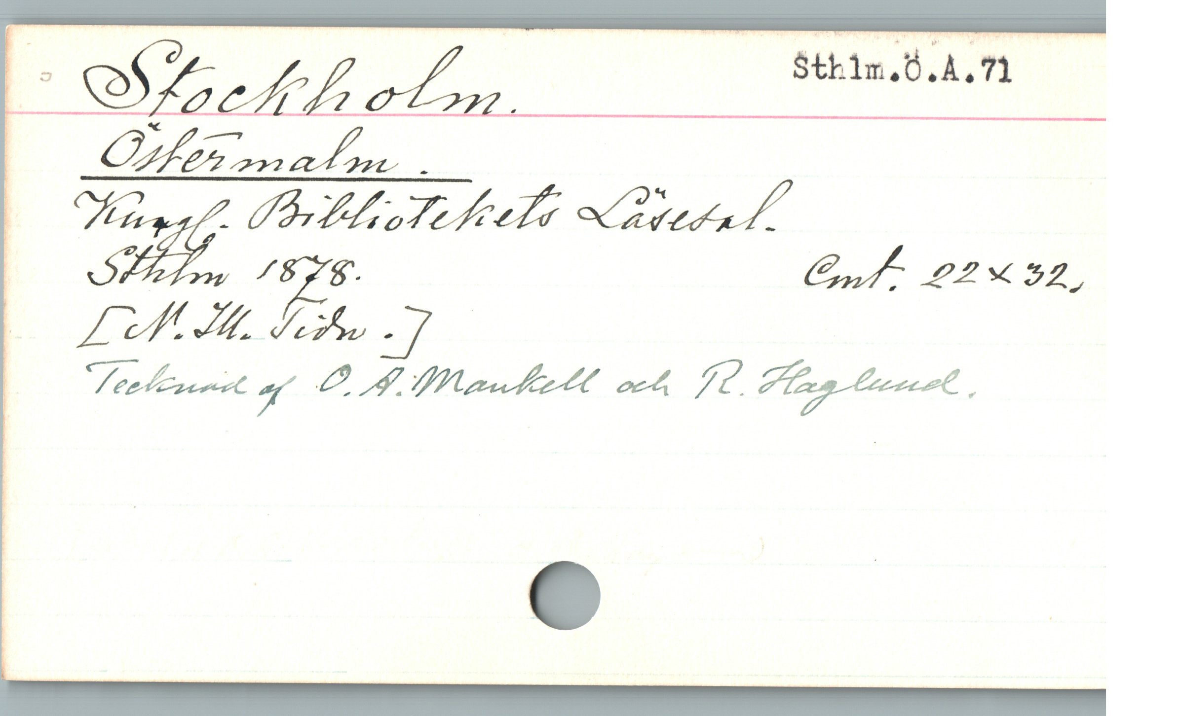 L. EE Sthlm.Ö.A.71
2 C A Ö .
| (7% AW M ARD dl .
E 1878 Guf 02532
/ "/ZW;/ A U u och //Z??M,
e ,
