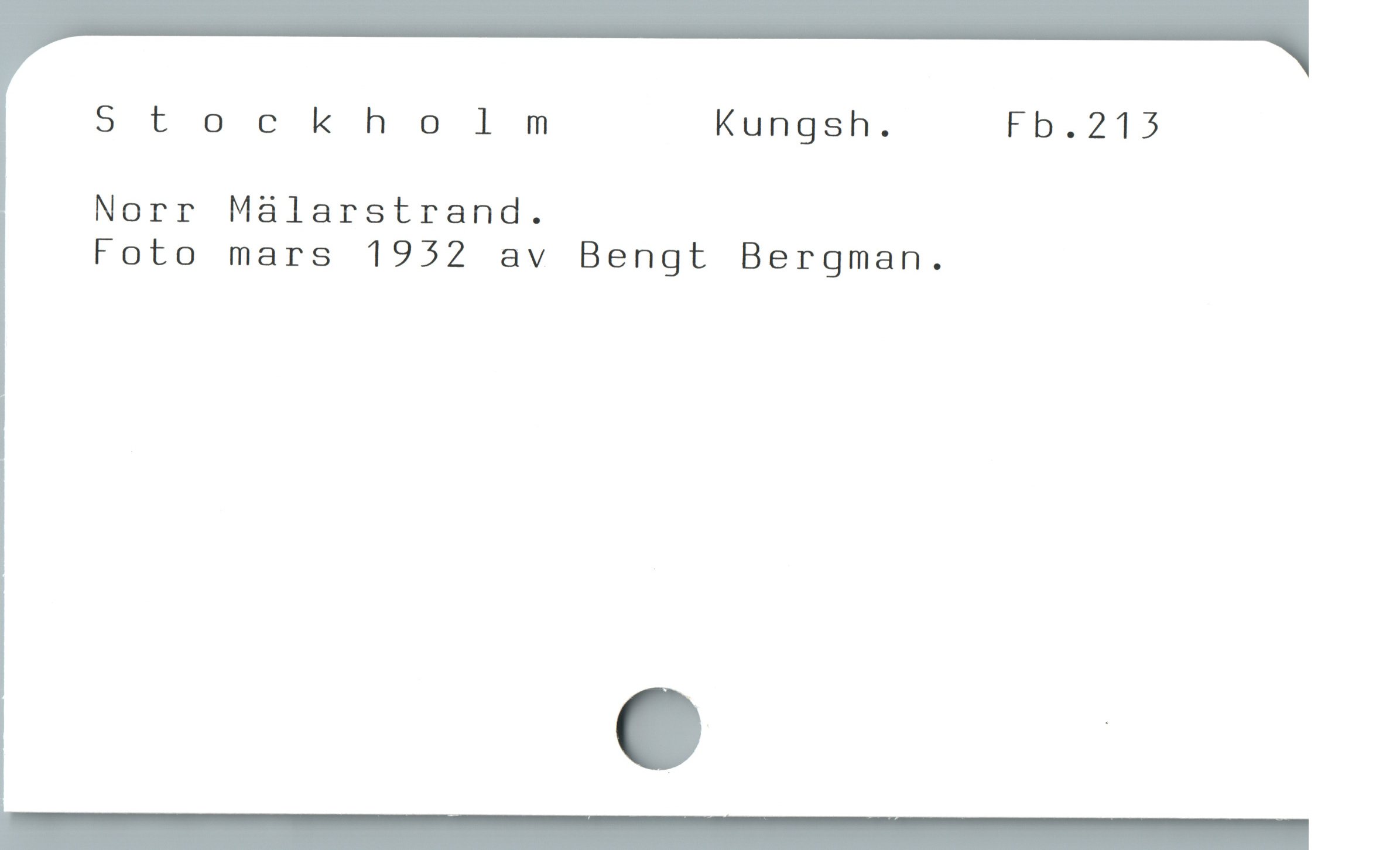  5tockholm Kungsh. Fh.2125
Norr Maálarstrand.
Foto mars 1952 av Bengt Bergman.
