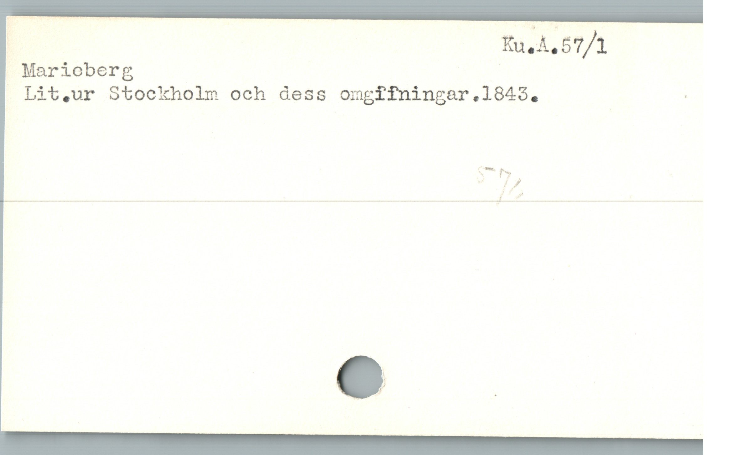  | Eu A,57/1
. Marioberg |
. Lit,.ur Stockholm och dess ongffningar.1845, .
