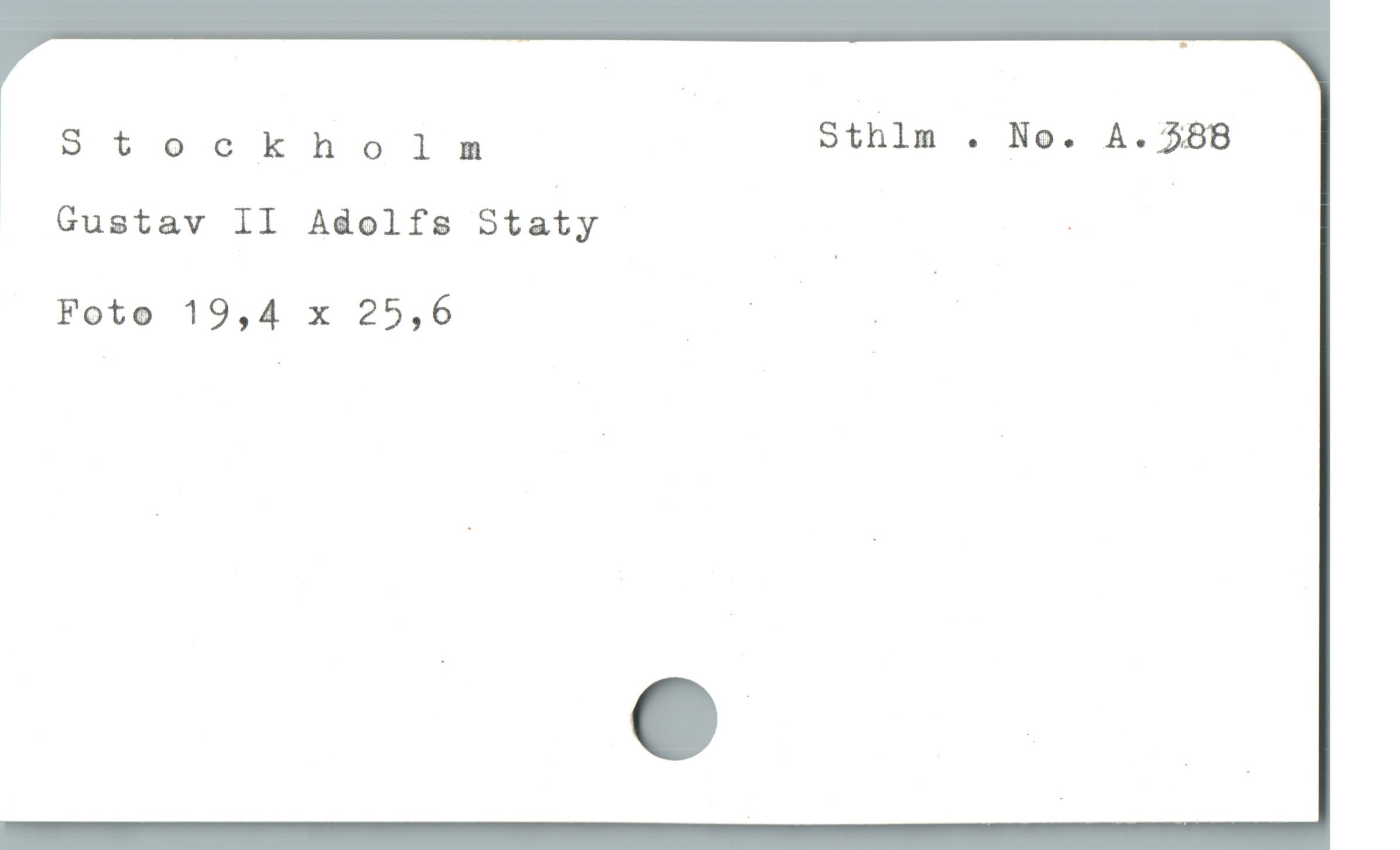 Gustav II Adolfs Staty :
Foto 19,4 x 25,6 EE . |