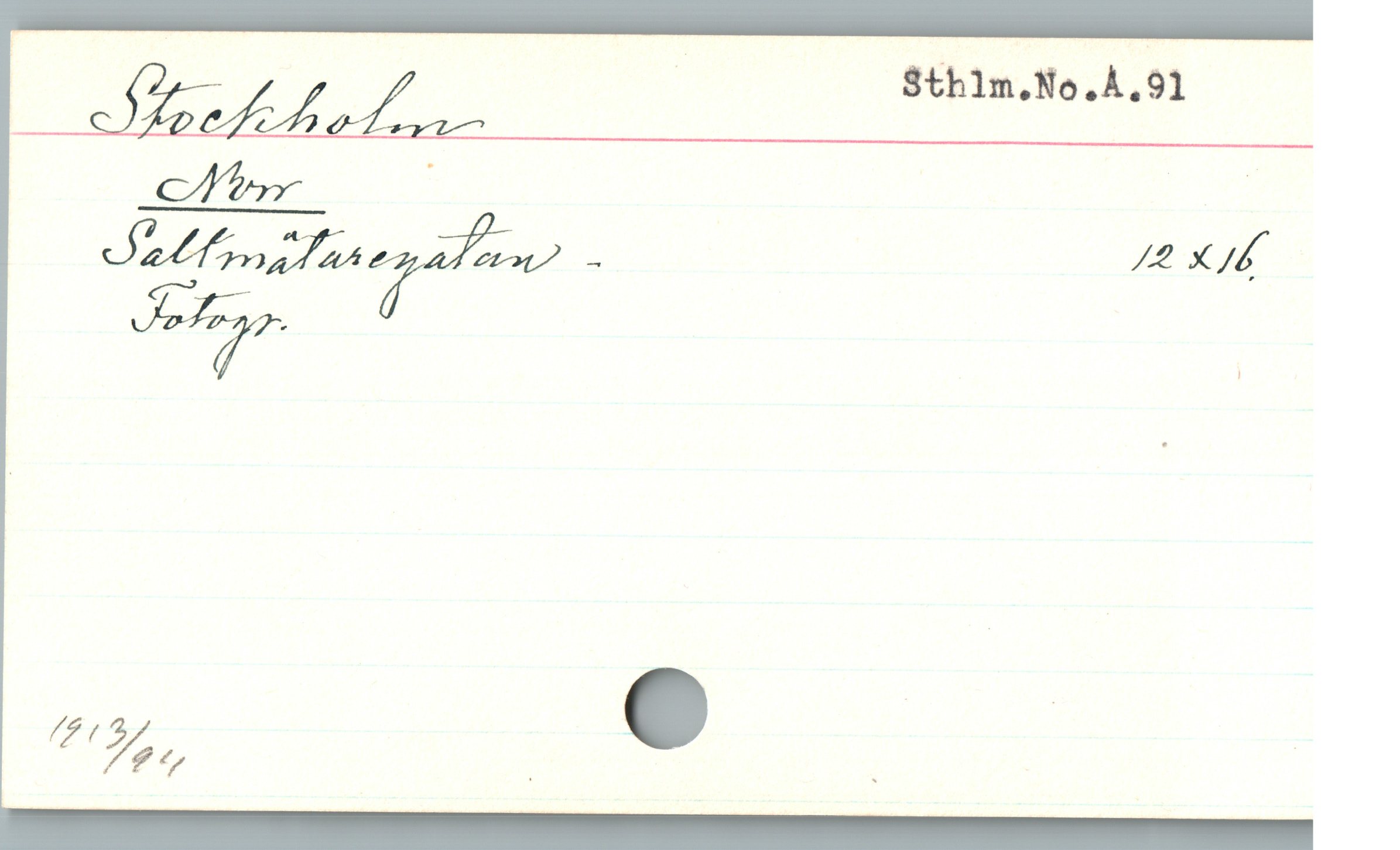 : ; Sthlm.No.Å.91
CAb i |
Kal -
"T %_ » . | !