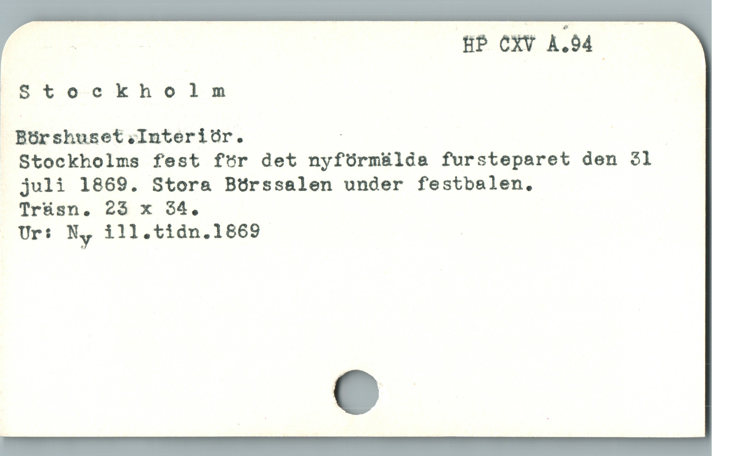  n HP CXV À.04-
|Stockholm
. Bérshuset,Interiür. - |
. Stockholms fest för det nyförmälda fursteparet den 31
juli 1869. Stora Bürssslen under festbslen,
Trüsn. 23 x $4,
Ur: NY ill.tidn.1869 !
