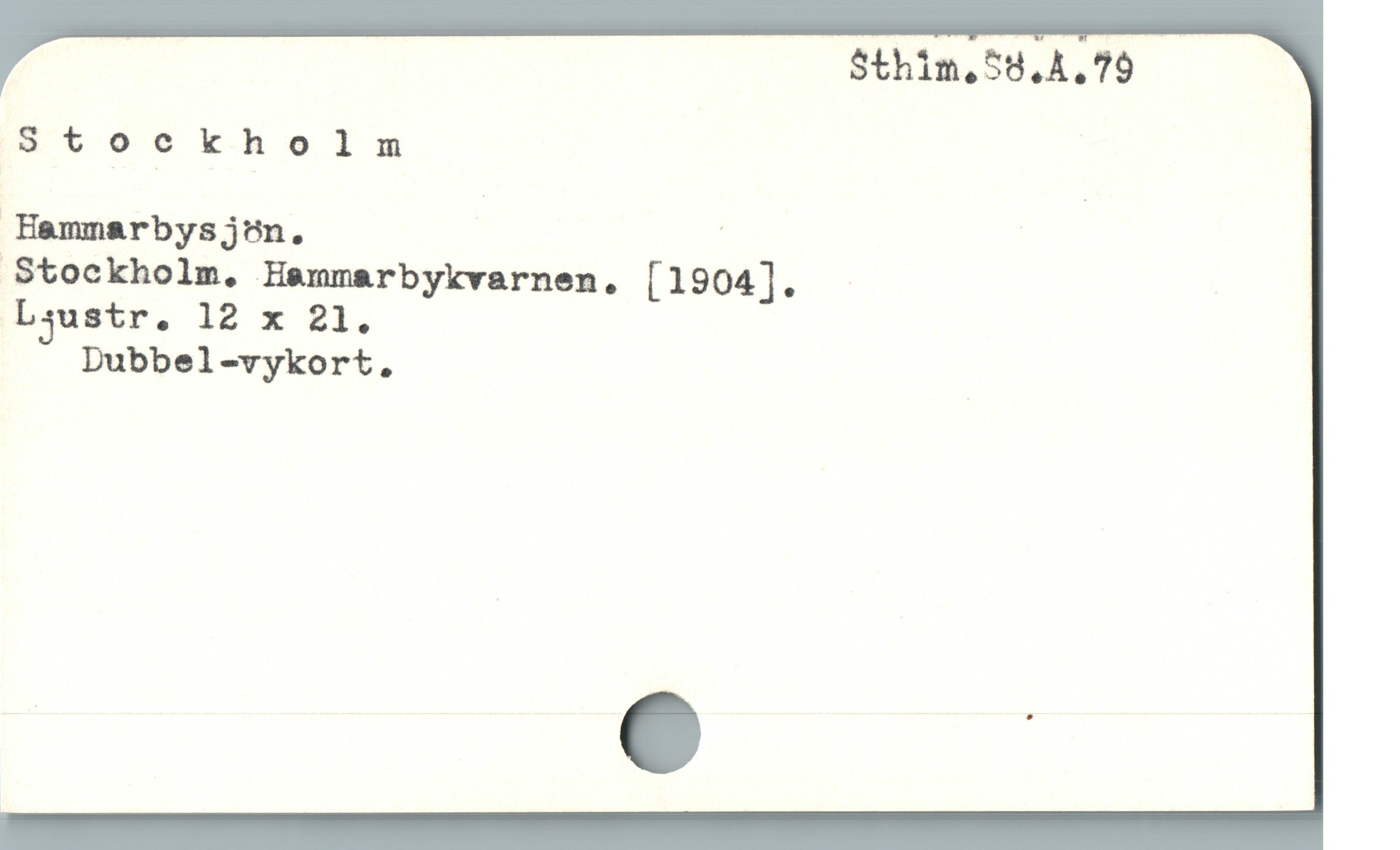  $th1m,59,A,79
Stockholm
Hammarbysje"n. | |
Stockholm. Hammarbykvarnen. [1904].
-Ljustr. iE * R,
Dubbel-vykort. |
