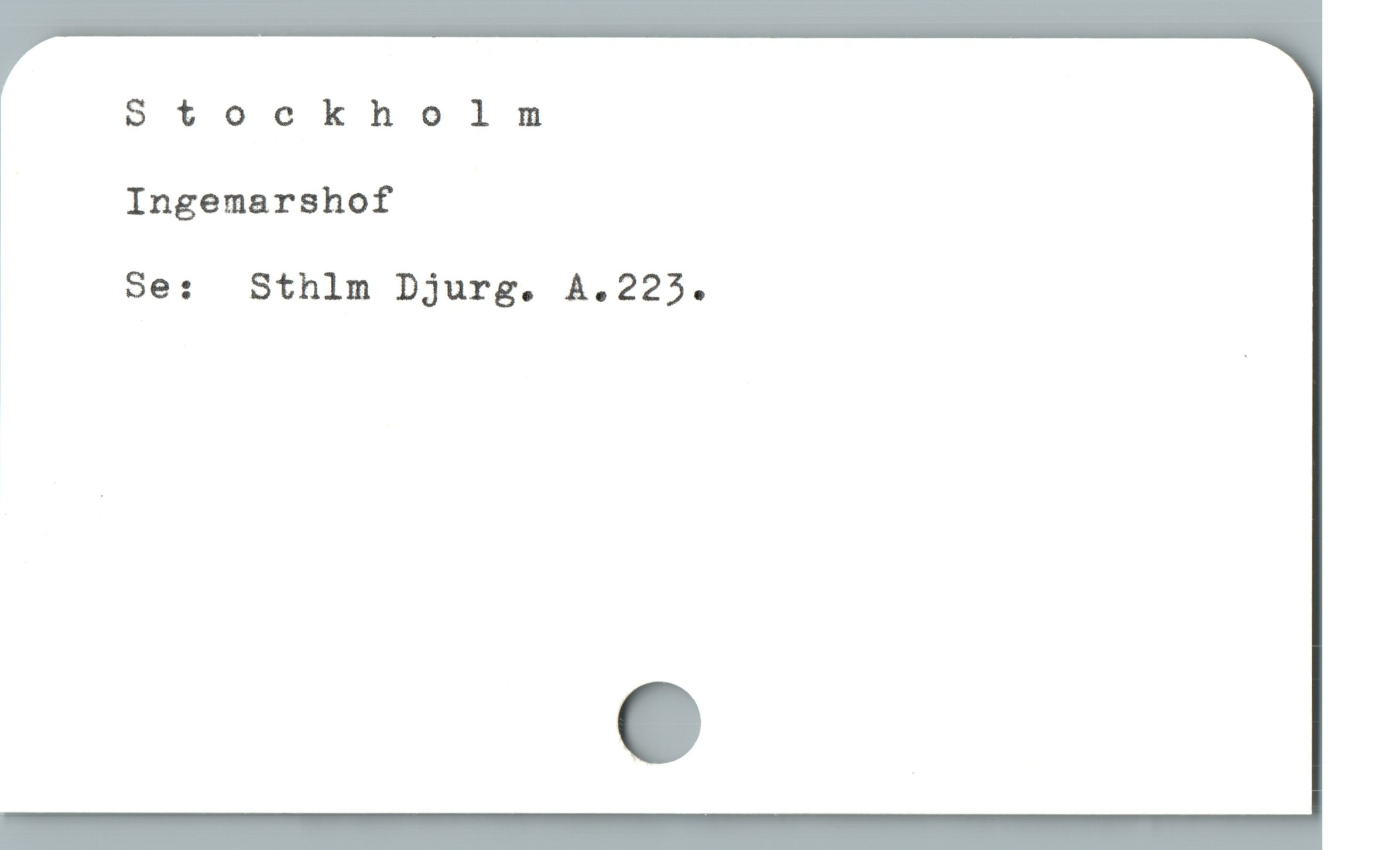  Stockholm

Ingemarshof

5e: Sthlm Djurg. A.225.
|
