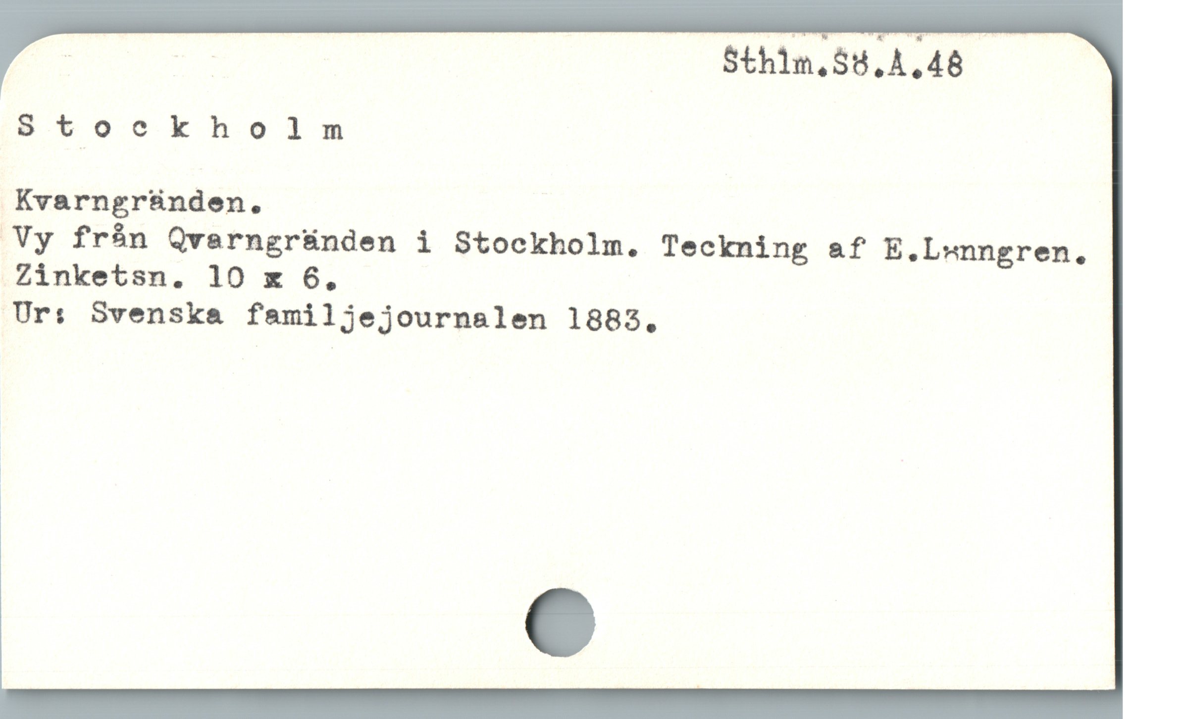  Stockholm

Kvarngründen.

Vy frán Qverngr&ünden i Stockholm. Teckning &f E.L«nngren.
Zinketsn. 10 x 6,

Ur: Svenska familjejournalen 1883,
