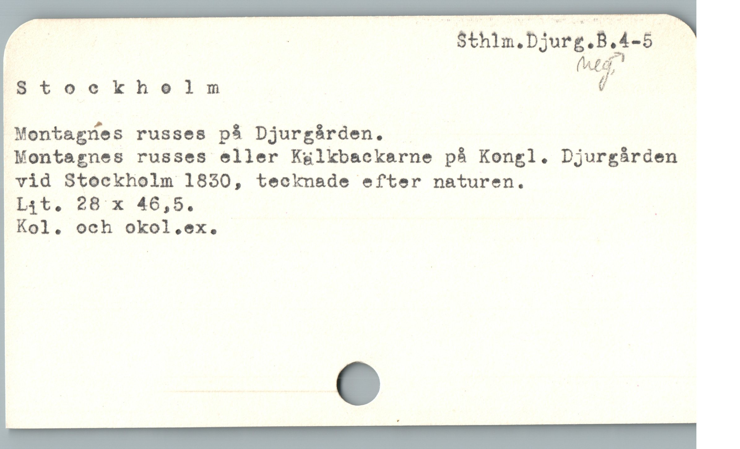  r - — Sthilm.djurg.B.4-5 -
1

8tookhelm y

Montagües russes på Djurgárden.

Montagnes russes eller Kglkbackerne pà Kongl. Djurgárden

vid Stockholm 1830, tecknade efter naturen.

L1t. 28 x 46,5. ;

Kol. och okol.ex.
