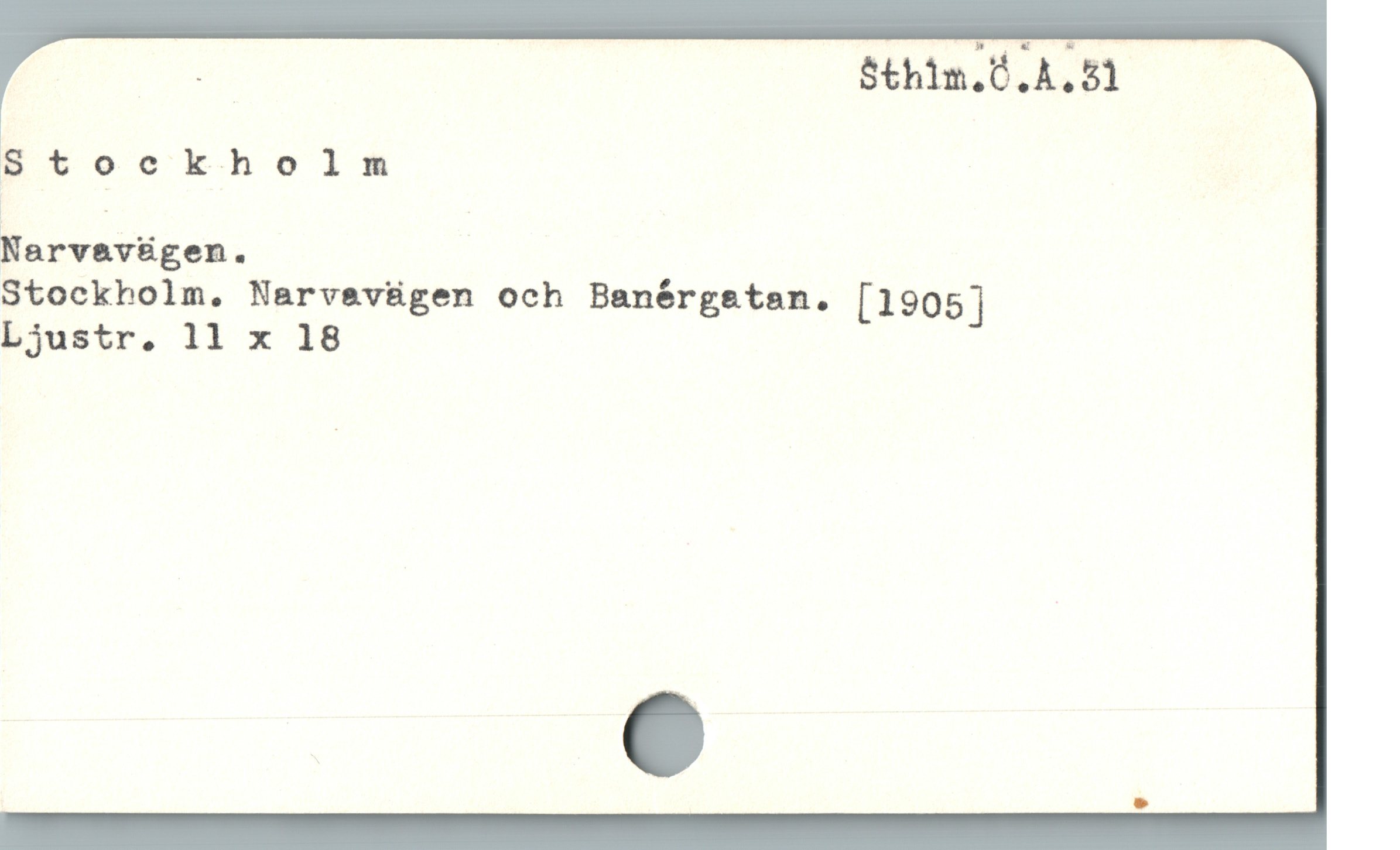  T $thim.0,A,51
Stockholms
karvavägen.
Stockholm. Narvevügen och Banérgstan. [1905]
Ljustr, 11 x 18
