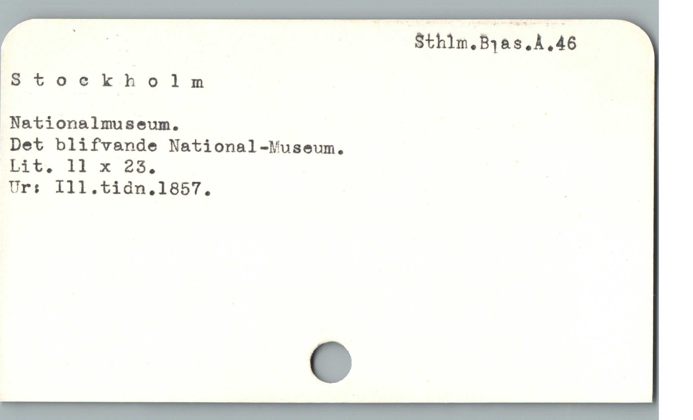  S - Sthlm.Bjas.A.46
Stoerk h o lm
Nationalmuseum.
. Det blifvande National-Wuseum.
Ur: 11l,.,tidn,.1857. |
