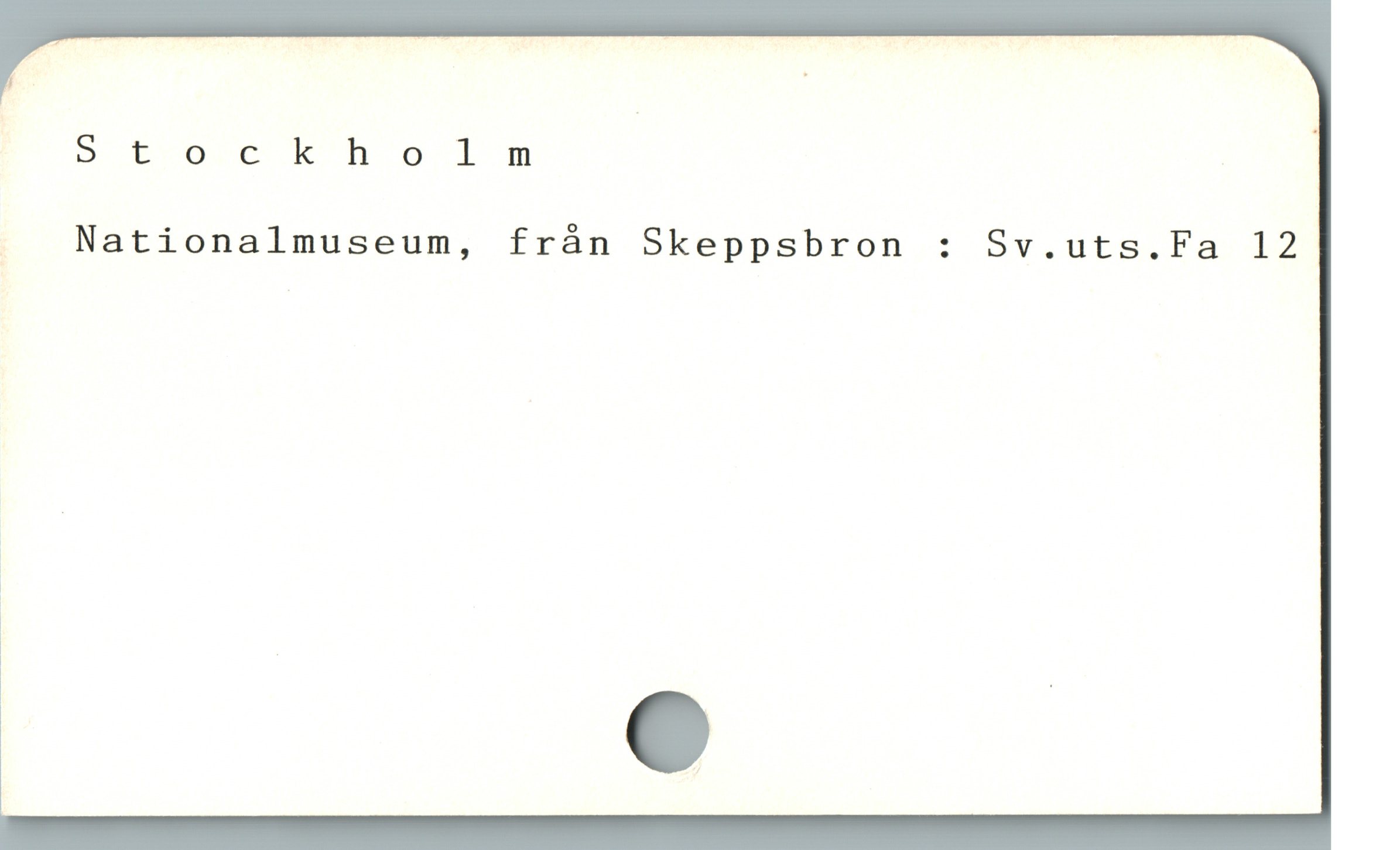  fStockholm
| Nationalmuseum, frán Skeppsbron : Sv.uts.Fa 12
|
