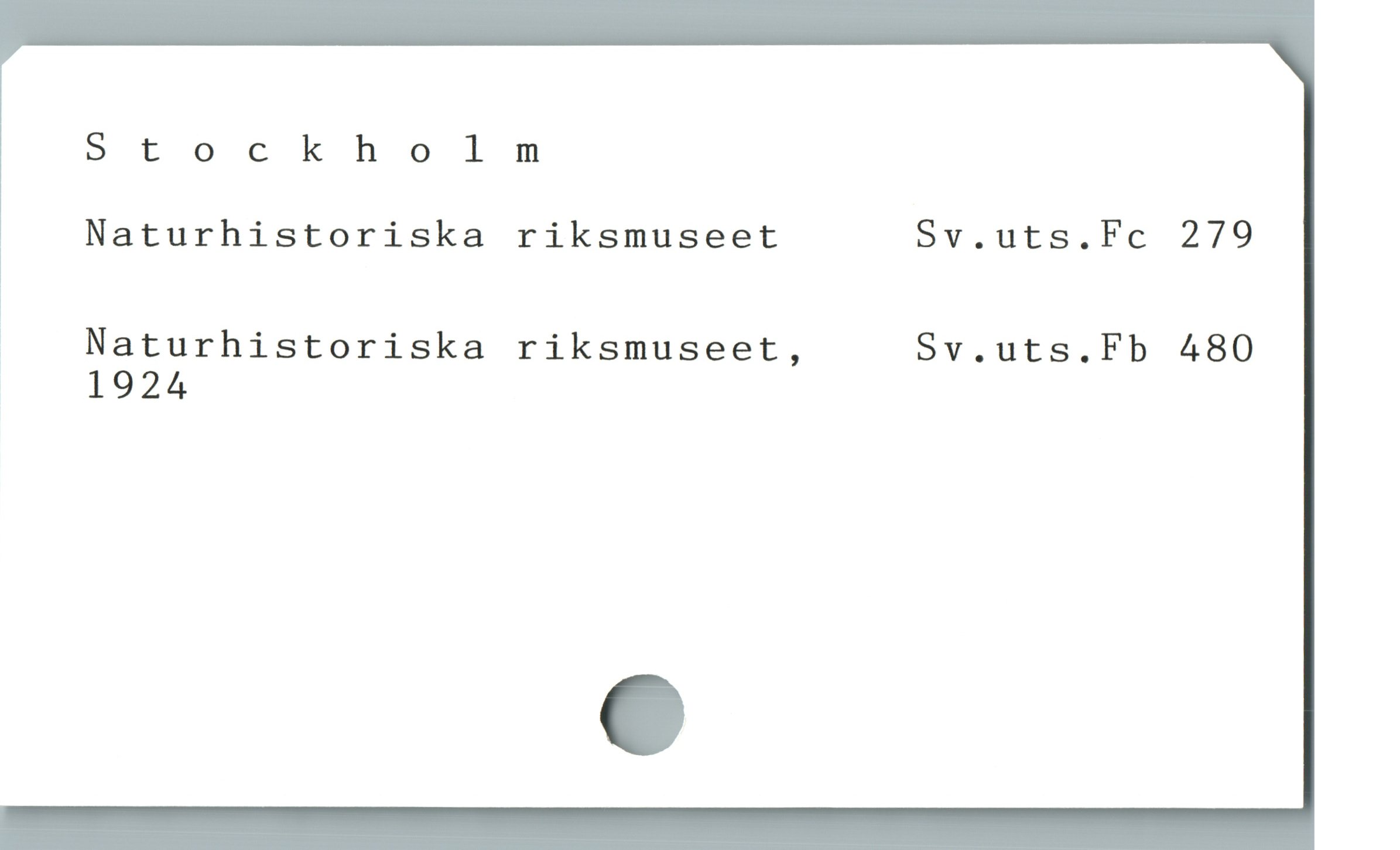  Stockhol m
Naturhistoriska riksmuseet Sv.uts.Fc 279
ï Naturhistoriska riksmuseet, Sv.uts.Fb 480
1924
