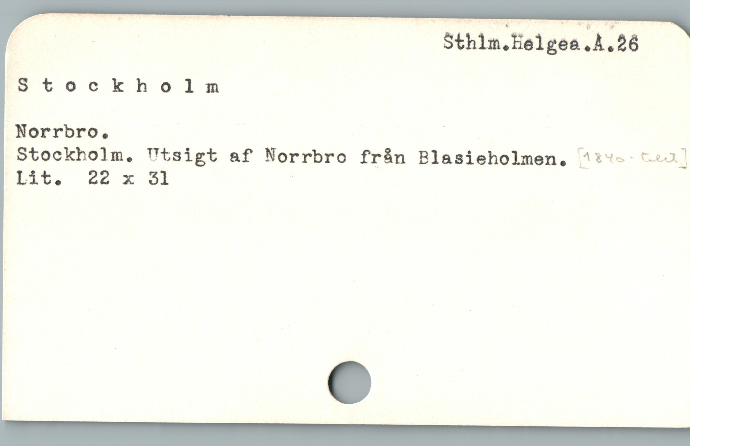  E — 5thin.Eelgea.A.26
Stoockholm

Norrbro. Lt d ;
Stockholm, U"tsigt af Norrbro frán Blasieholmen, ^:'-- tes]
Flit. A22 x M ;
