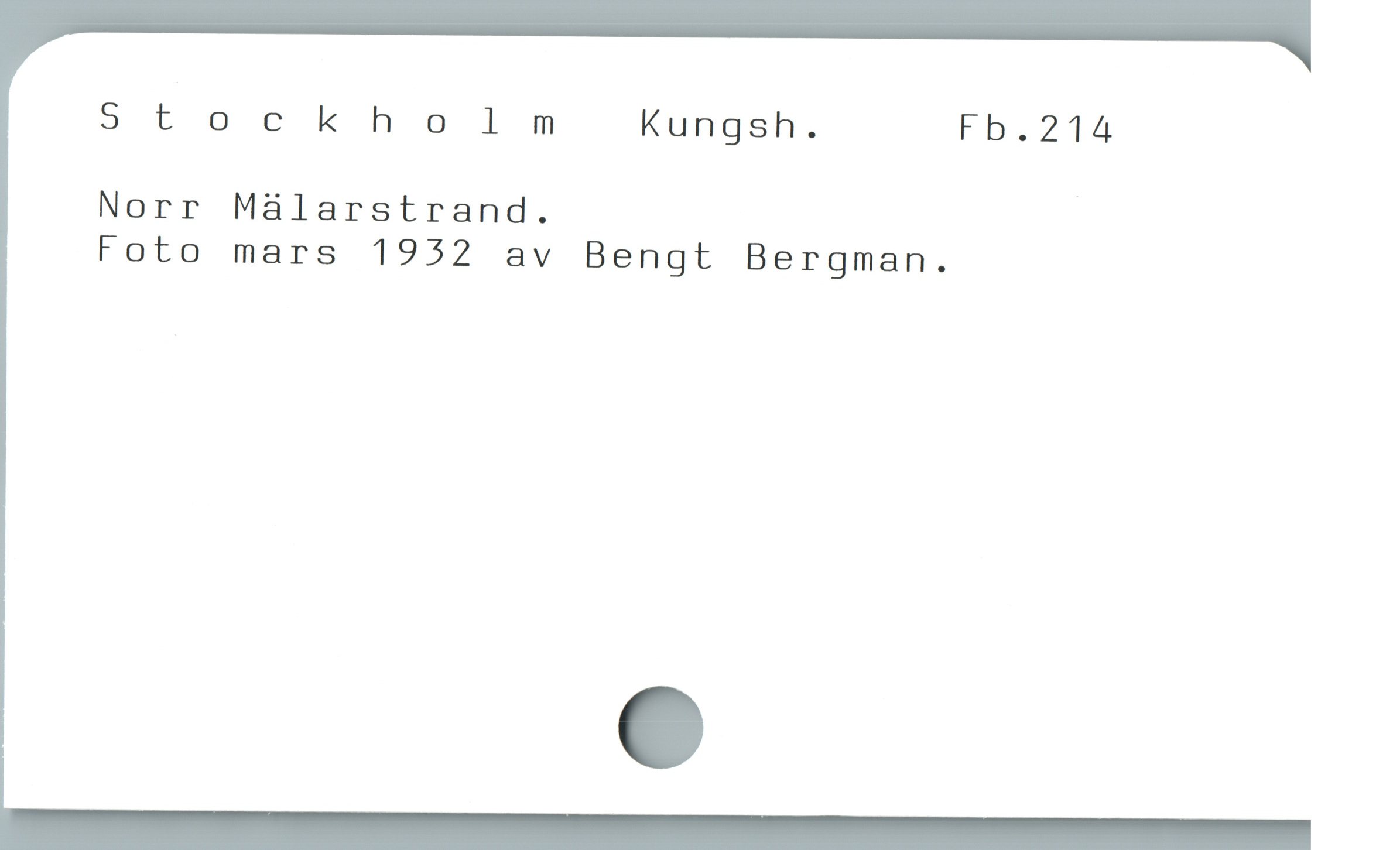  5S t oörkhodl m Kungsh. Fb.2Z'14
Norr Mälarstrand.
Foto mars 1932 av Bengt Bergman.

